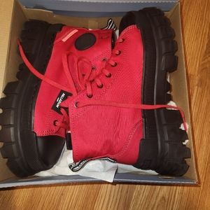 Red High Top Platform Shoe/Boot